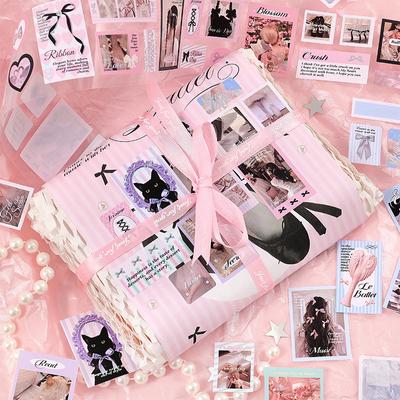 Manual Básico Simples DIY Material Adesivo Série Balé Romântico Adesivo Kawaii Menina Scrapbook Adesivo Decorativo DIY Material Adesivos Fita