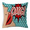 Cotton Linen Throw Pillow Cover American Pop Art Cushion Cover Pow Bang Wow Love Pineapple Modern Decorative Sofa Cushion Covers