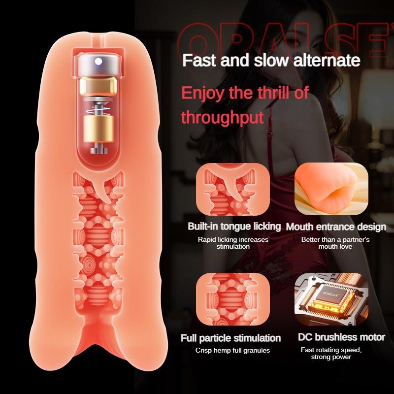 Masturbator für Männer Automatische Saugen Männliche Maschine Oral Vaginal Penis Vibrator Sex Spielzeug für Männer Masturbation Tasse Blowjobs Maschine