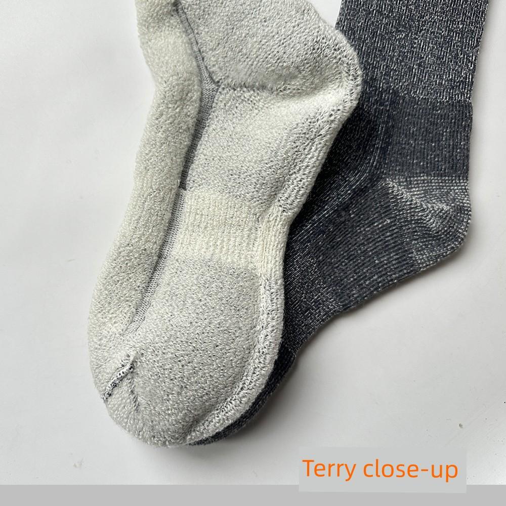 Extra Thick Quick-Dry Sweat-Wicking Terry Socks, Long Tube Men's Thickened Sports Socks, Outdoor Hiking Socks
