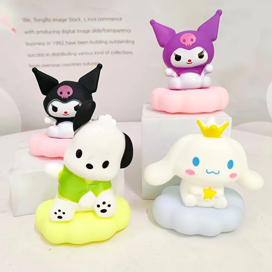 Kuromi Cinnamoroll Night Light Sanrioglowing Children Toy Bedside Lamp Anime Kawaii Cute Children Kid Present Gifts