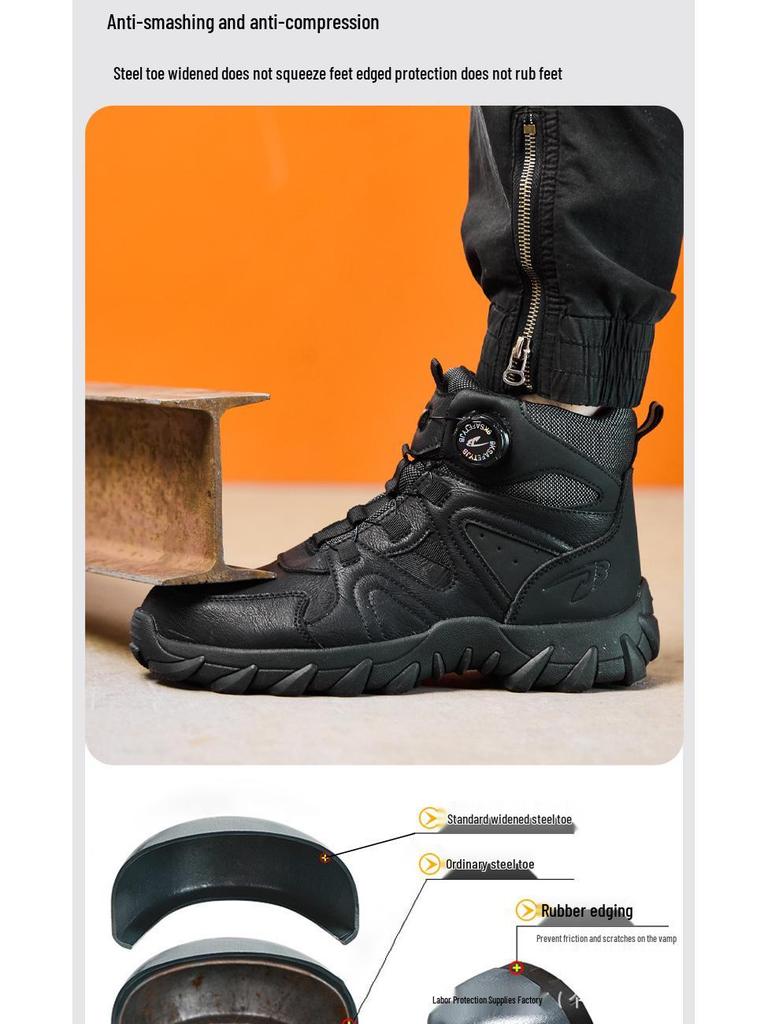 Men's Lightweight High-Top Ankle Support Hiking Boots with Comfortable Technology and Protective Features for Long Wear