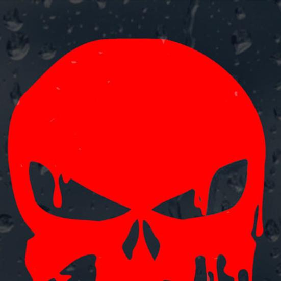 Car Sticker Self-adhesive Waterproof PET Reflective Material Bloody Skull Design Sticker for Car