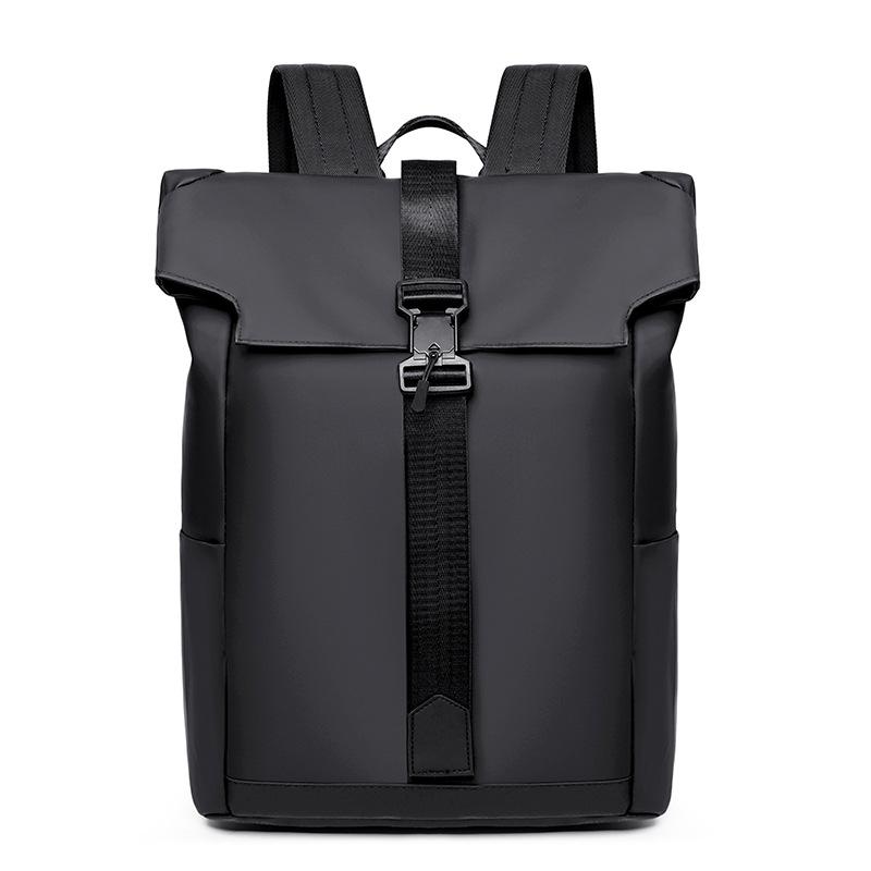 Schoolbag Men's Backpack Leather Film Anti-splashing Leisure Backpack Large Capacity Outdoor Travel Commuter Student School Bag