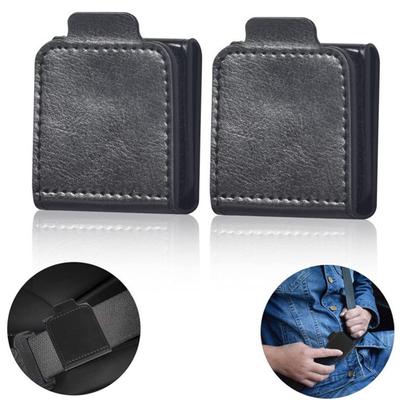 2Pcs Car Seat Belt Adjuster Lightweight Faux Leather Pain Relief Kids Adults Universal Auto Safety Belt Shoulder Pad Adjuster Clip