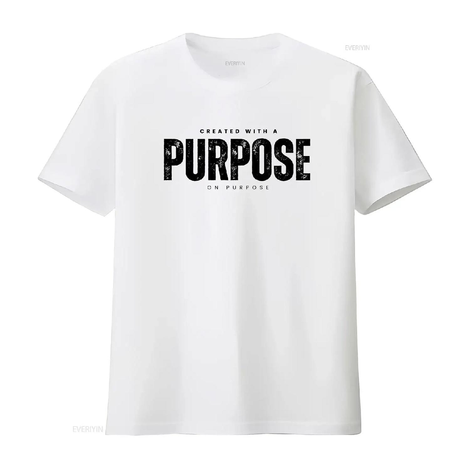 Created with a purpose T Shirt for women Motivational EmpowermenT Women s faithbased inspirational men vintage Washed S