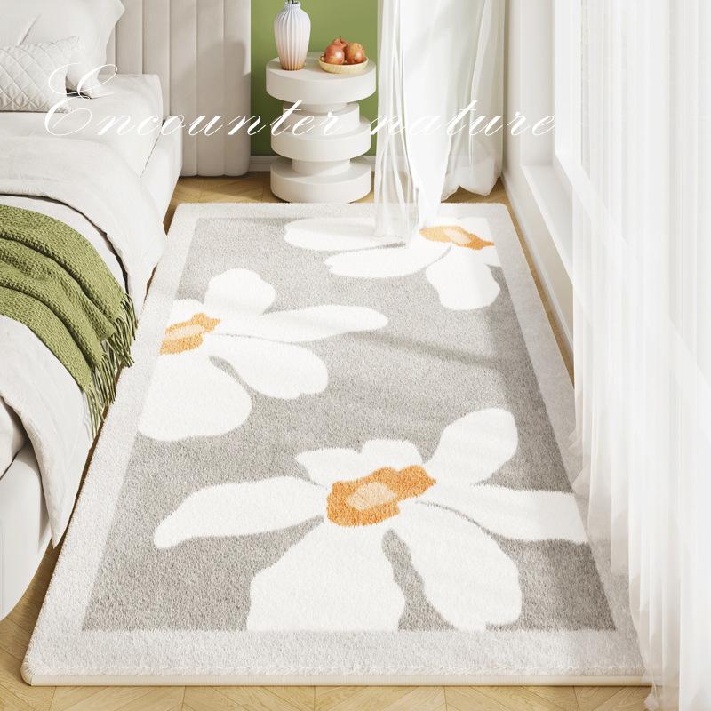 

Bedroom Bedside Plush Carpet Foot Mat Anti Slip Floor Mat Long Window Sill Mat Balcony Cooling Bay Window Mat 40*100cm