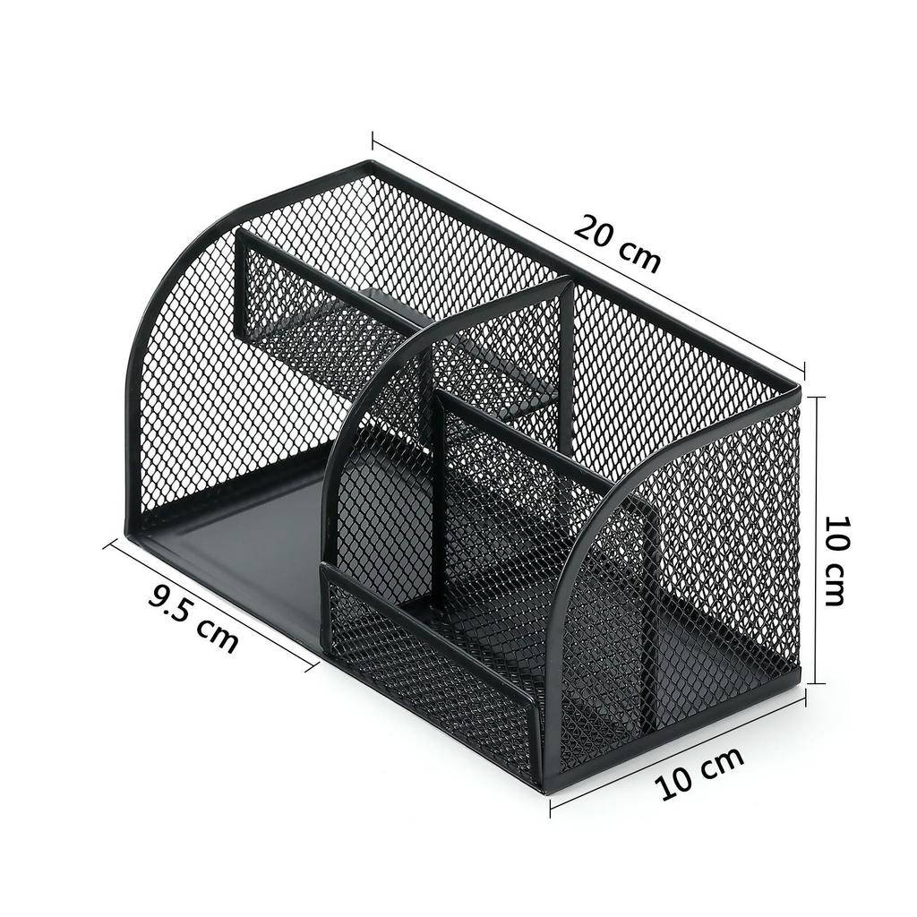 Multifunctional Creative Metal Pen Holder - Desktop Storage Box for Office Supplies