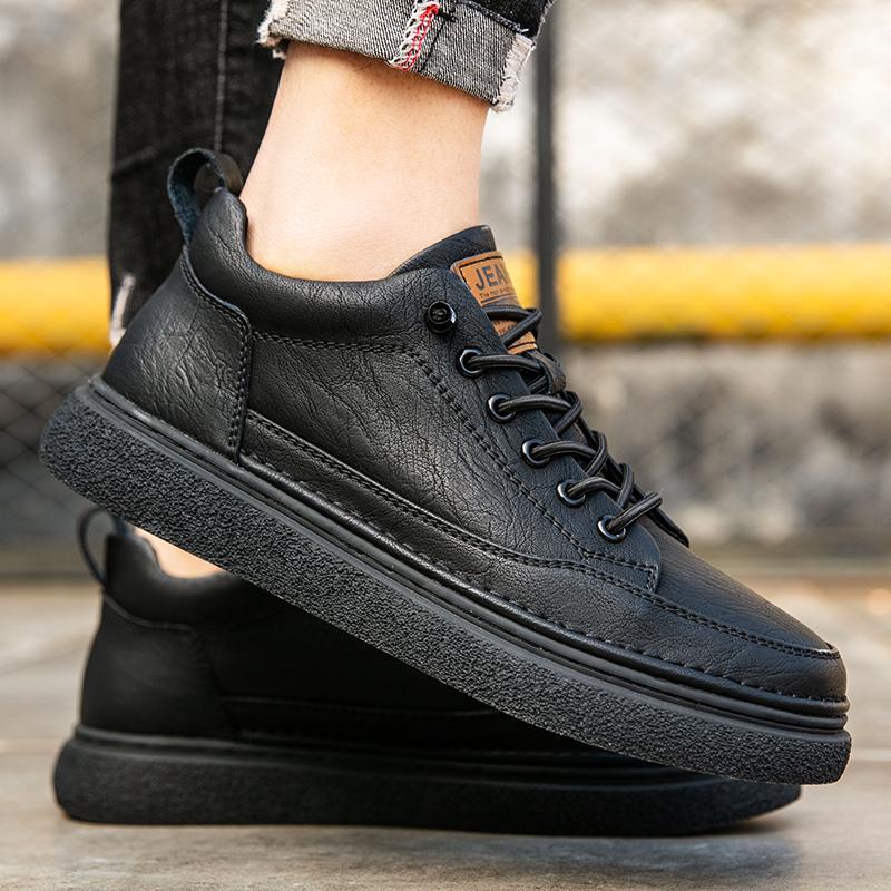 Fashion Hot Sale Mens Casual Leather Shoes Classic Outdoor Antiskid Business Shoes Lace-Up Male Oxford Footwear Versatile Walk Sneakers