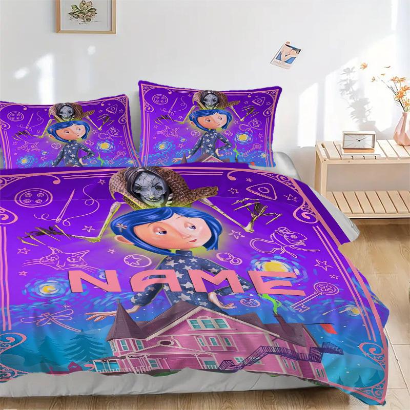 

Pink House with Blue Sky Bedding Set 3 Piece Comforter Cover Gift for Bedroom,Includes No Insertsjt023 135x200cm