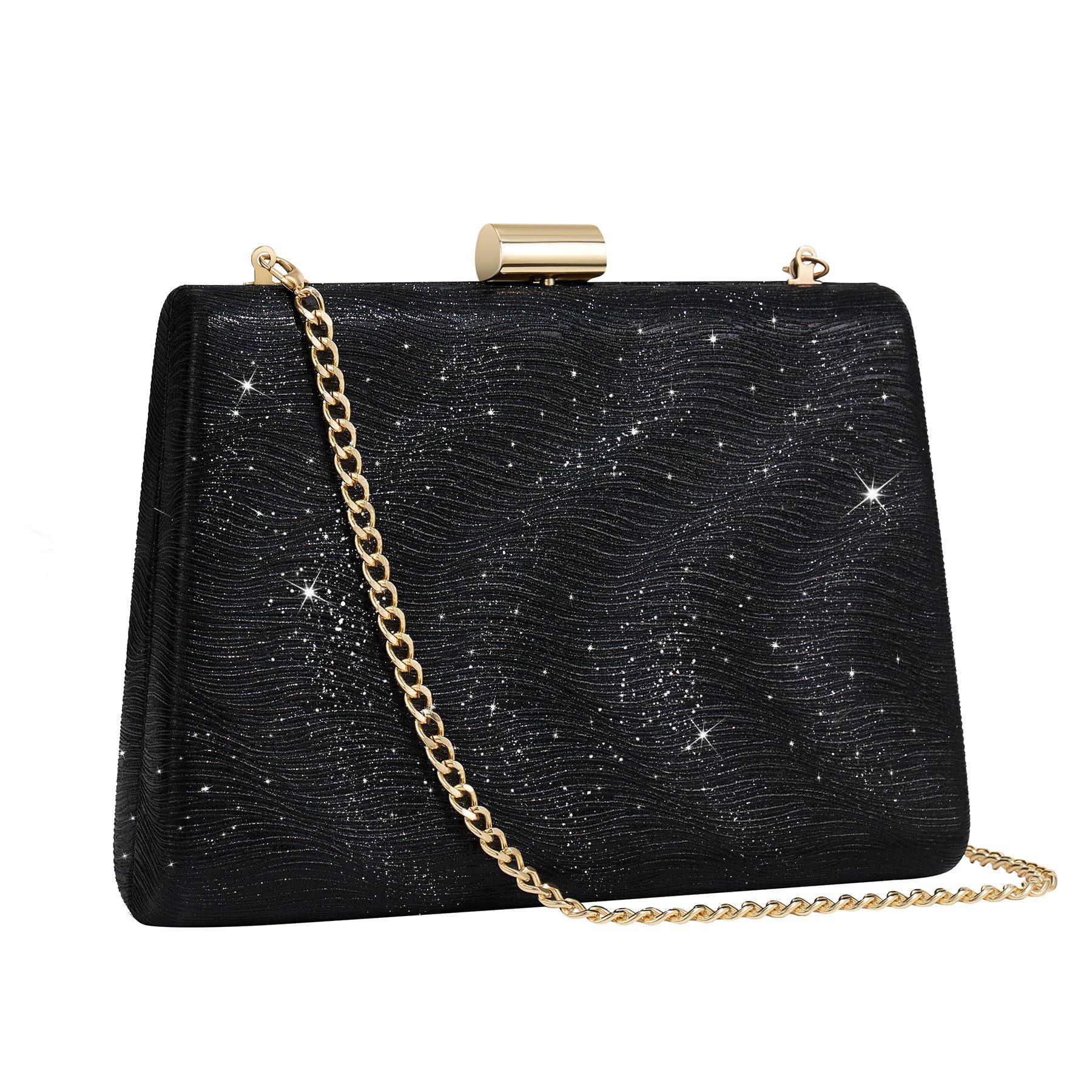 Dinner Party Clutch Small Square Bag Wave Polyester Dinner Bag Women s Celebrity Bag Party чёрный