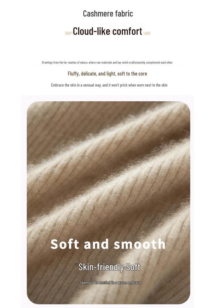 Women's Striped Polo Collar Cashmere Knit Cardigan Sweater for Autumn and Winter