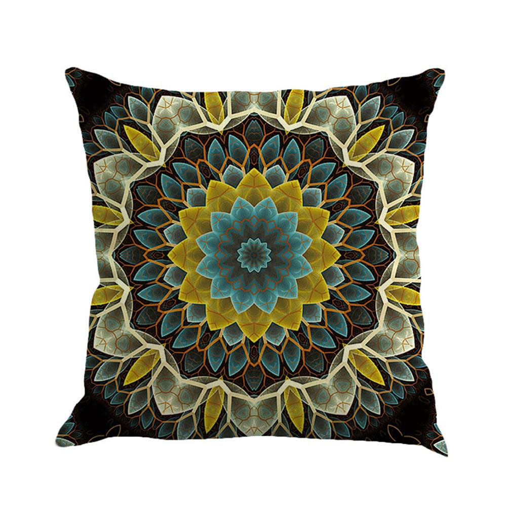 Bohemia Geometric Pattern Flax Pillow Case Car Sofa Cushion Cover
