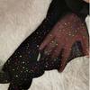 Trendy Shiny Fishnet Tights Small Mesh Glitter Pantyhose Hot-drilled Thin Stockings Women Girl