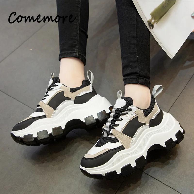 Comemore  Tennis Female Shoe Chunky Women Casual Sneakers  Thick Bottom Platform Fashion Running Women's Sports Shoes