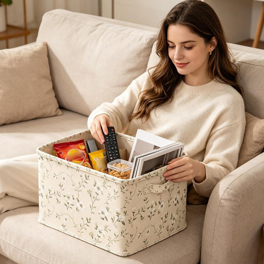 Closet Organizers And Storage Foldable Washable With Handle Clothes Organizer Storage Box For Home Apartment Dorm Shelf Cabinet