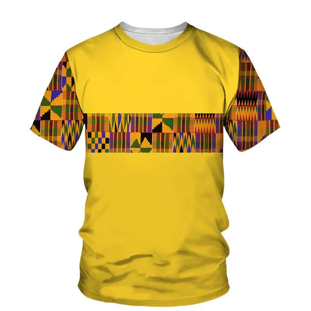 African Dashiki Print T-shirt Männer/Frauen Ethnische Vintage Folk-benutzerdefinierte Kleidung 2023 Sommer Casual Paare Kurzarm Grafik tops