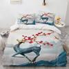 Cartoon Elk Duvet Cover King Queen Size Golden Deer Pattern Bedding Set for Teens Adults Wild Buck Quilt Cover with Pillowcase