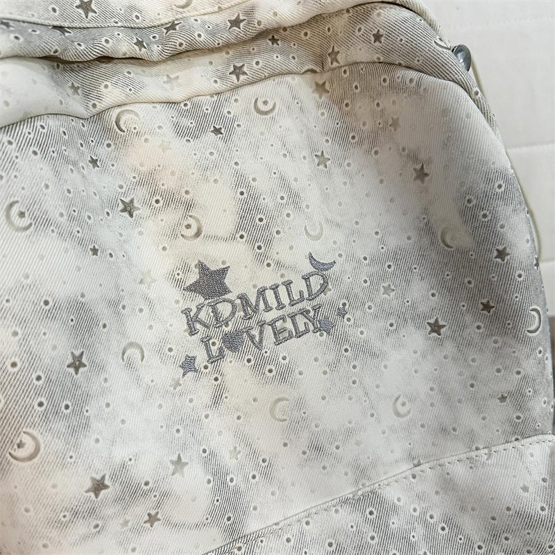 Zaino da Donna con Stampa Stelle e Luna – Carino Design Cosmico Borsa da Scuola con Tasche Multiple e Spallacci Regolabili – Perfetto per l'Uso Quotidiano