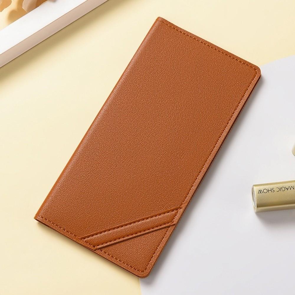 Porte-cartes universel à fentes multiples Couleur unie Cuir PU Étui pour cartes de visite Pochette d'identité Hommes Femmes