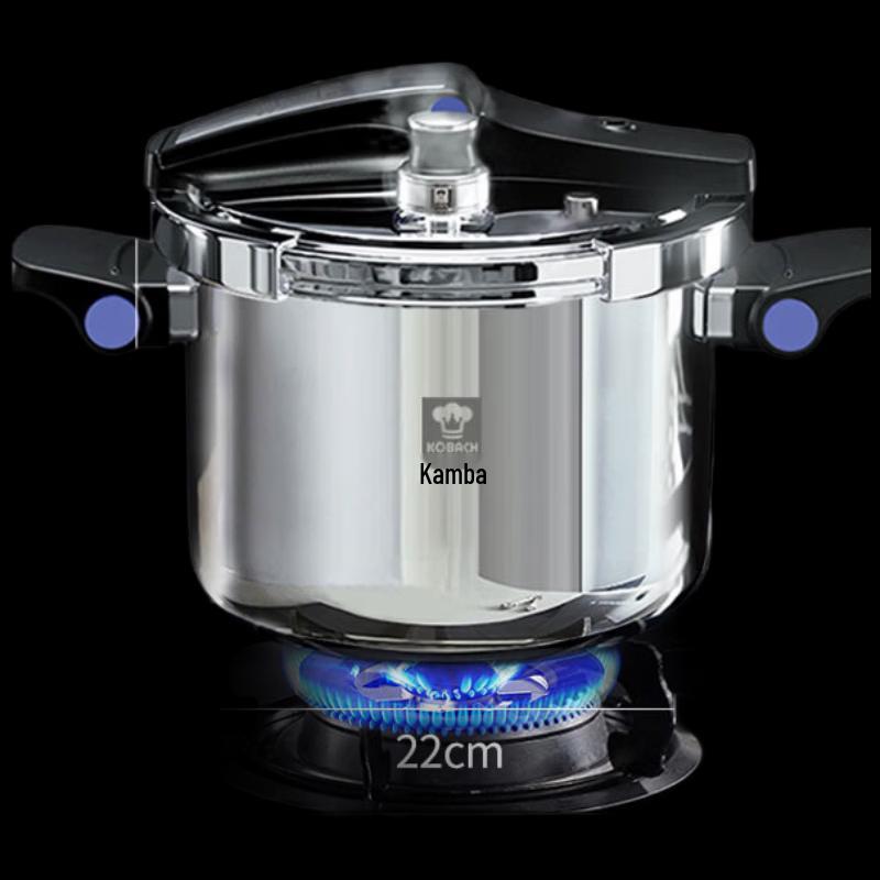 Kangbch 5.5L 22cm 3-Layer Stainless Steel Pressure Cooker