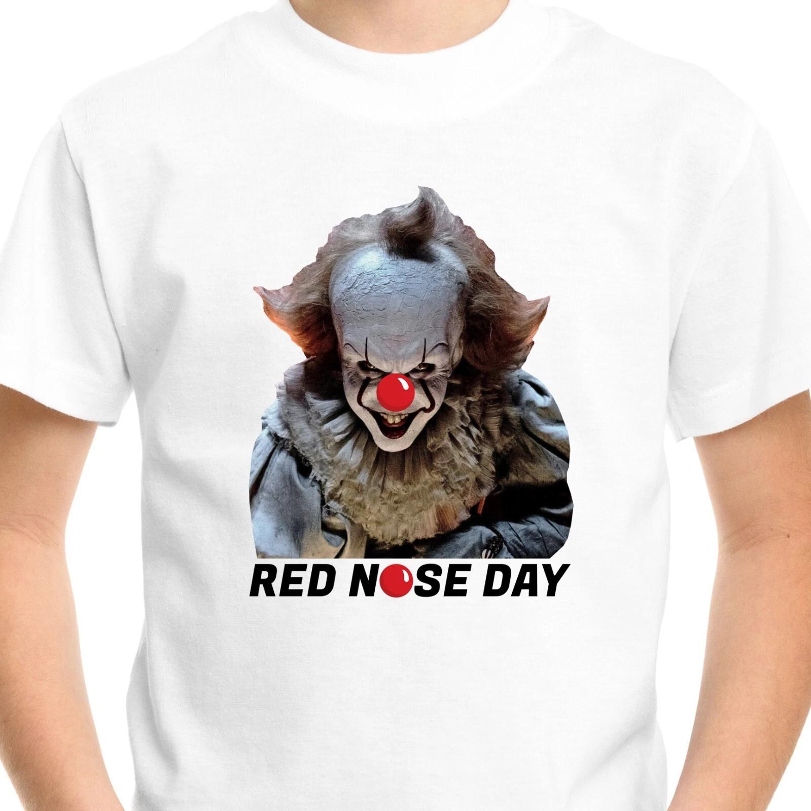 Red Nose Day Pennywise T-shirt Horror Men Kids Boys Adult Tee Top tshirt 140