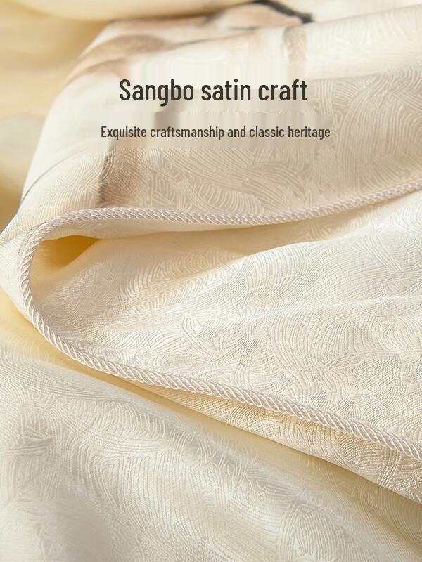 Snow Plum Hand-Painted Mulberry Silk Summer Quilt