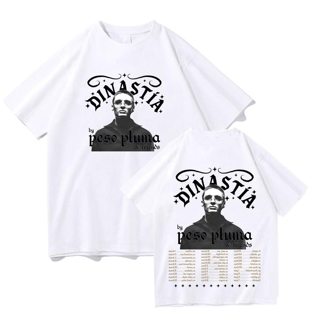 Peso Pluma DINASTIA Tour 2026 T Shirts Fan Short Sleeve Hip Hop Fashion Tshirt Unisex Cotton Clothes