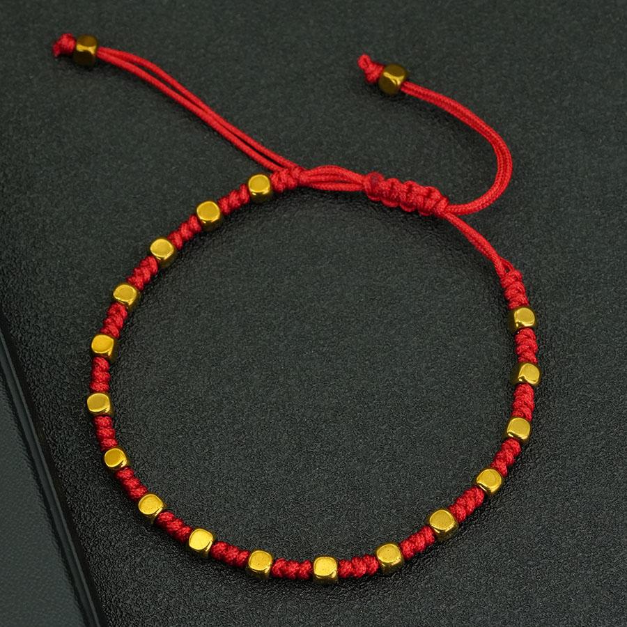 Lucky Red String Bracelet Adjustable Braided Chinese New Year Good Fortune Braslet Minimalist Jewelry Gift For Men Women Joias