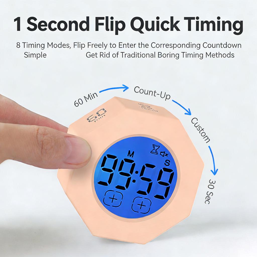 Clear Visibilities Gravities Flipping Kitchen Timers Timing Tool for Accurate Time Control and Easy Operation in Daily Use