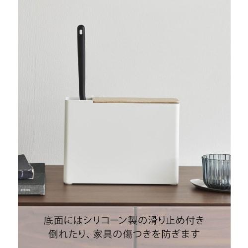 Yamazaki Handy Wiper Stand with Replacement Mop Holder, Natural, W23.1 X D7.2 X H16.7cm, Holds 6 RIN Replacement Mops, Product Number: 1837