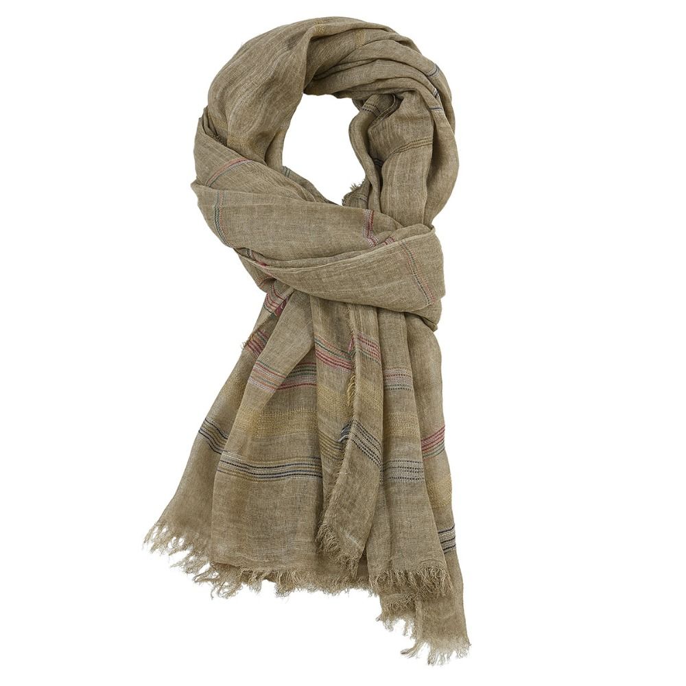 Cotton Linen Yarn-dyed Striped Men's Scarves Winter Men Scarf Tassel Long Shawl Bufanda Male Accessories