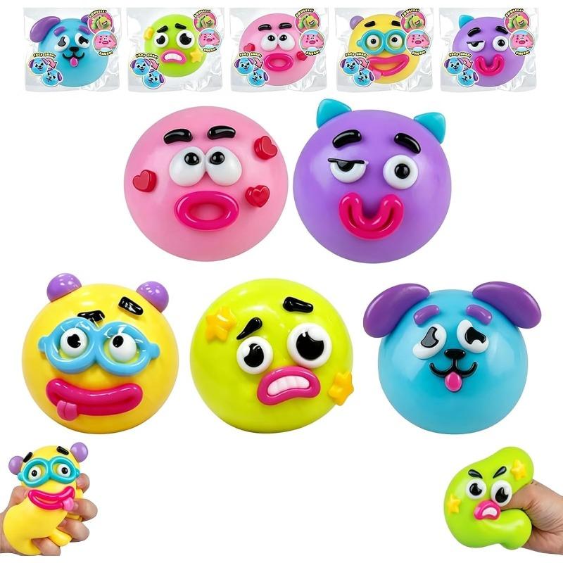 NEW Smushers Squishy, Interchangeable Faces , Slow Rebound Sensory Squeeze Balls, for Adults Kids