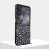 Mix Flip Handyhülle Einfache Leder Schutzhülle für Xiaomi Mix Flip Geometrisches Graffiti Gitter Metall Unabhängige Tastenabdeckung