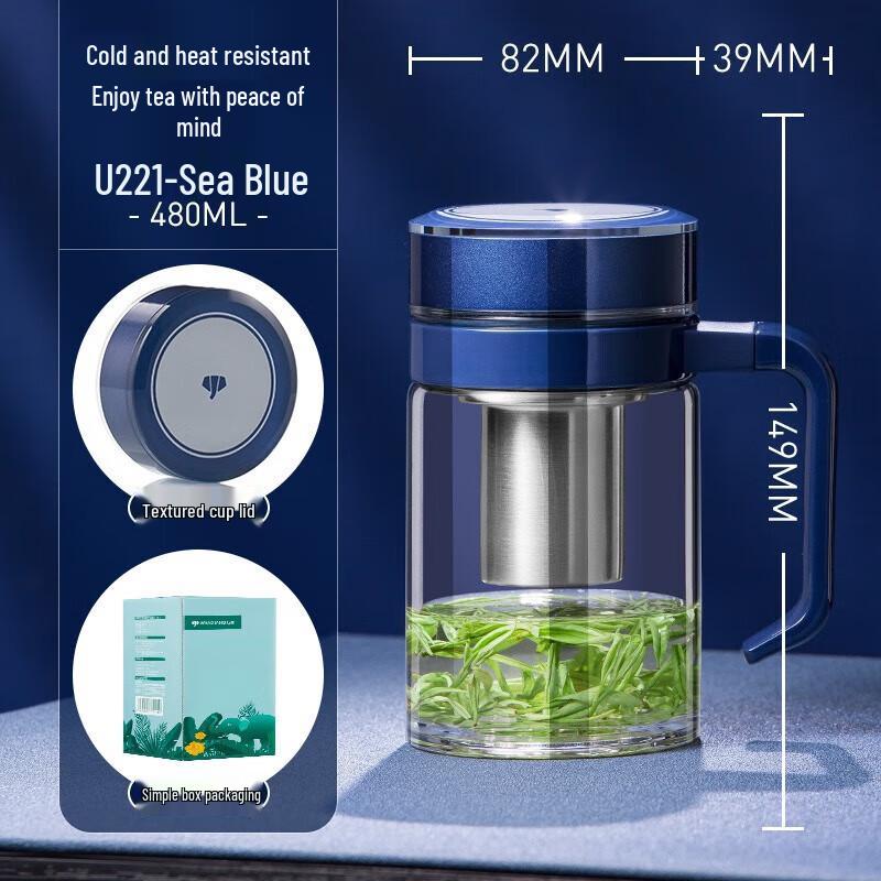 Wanxiang High Borosilicate Glass Mug with Handle