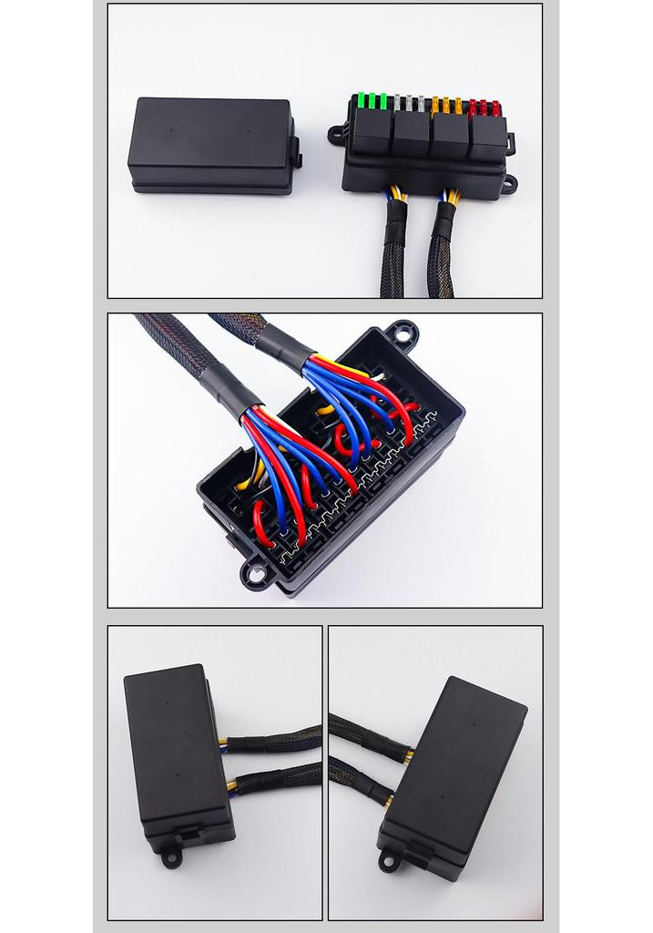 12V 8-Way Car Relay Fuse Box Component