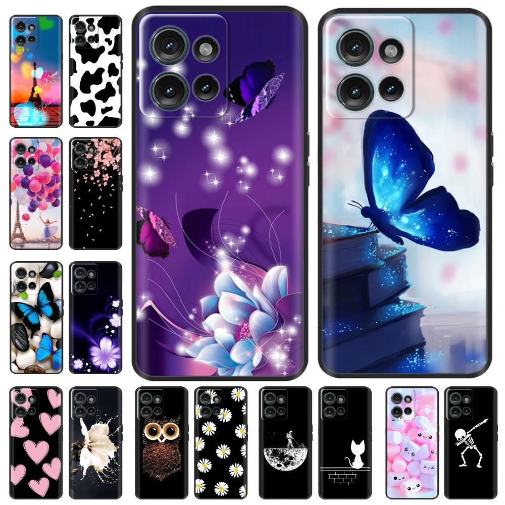 Black Case For Motorola MOTO Edge 50 5g Back Cover Phone Case For MOTO Edge 50 Edge50 Soft Silicone Bumper Shockproof Para Coque