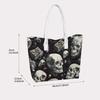 Cyberpunk Skull Pattern Tote Bag Fashionable Daily Use Shoulder Bag Casual Portable Outdoor Handbag