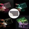 Pocket Sized LED Card Lamp Nameplate Light with Rainbow Effects for Business Professionals Transparent Name Tag Board