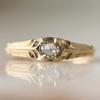 Super Eenvoudige 18K Gouden Legering Ring met Strass voor Dames - Europese en Amerikaanse Mode Sieraden
