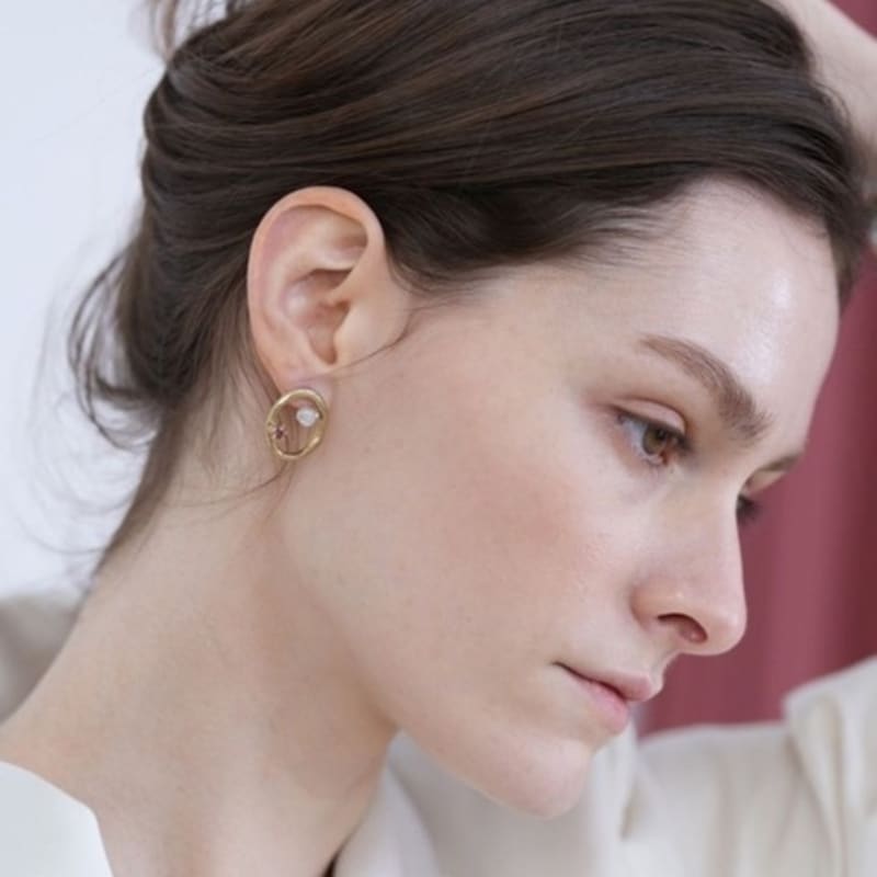 ZOENA Antique double cubic earring