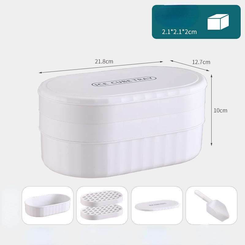New Plastic Ice Tray 72 Grid Food-grade Ice Cube Mold Large-capacity Ice-making Container Ice Storage Box Refrigerator Artifact