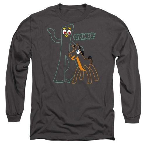 Gumby Unisex Adult Outline Long-Sleeved T-Shirt