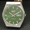 AUTOMATIC VINTAGE SEIKO 5 JAPAN 6349A MENS GREEN COLOR DIAL WATCH a701218-5 R206a-a701218