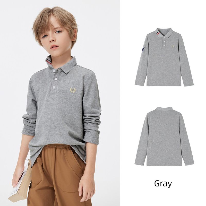 Navigare Italian Sailboat Boys' Polo Shirt 2026 Spring Children's Long-Sleeved T-Shirt Top