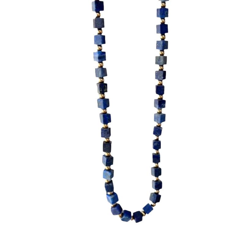 A Niche Bead Cold Style Collarbone Block Necklace