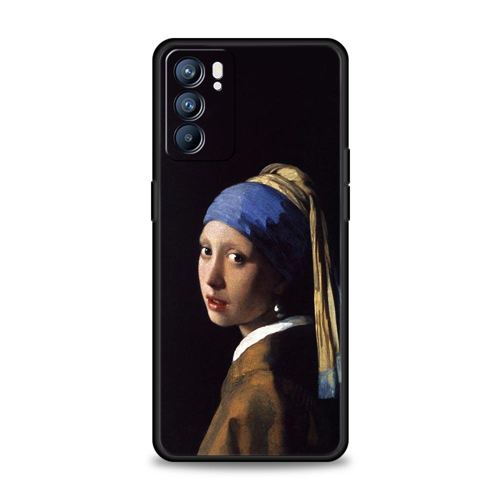 Mona Lisa Van gogh Oil Art Case For Oppo Find X6 X5 A54 A53 A52 A9 A15 A95 A17 A16 A76 A74 A57 Reno7 Reno6 Pro Plus 5G Cover