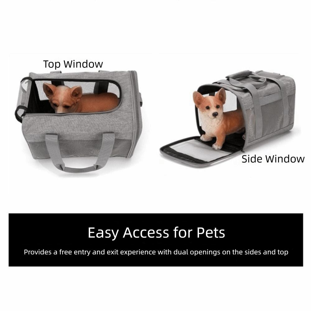 One Shoulder Polyester Pet Carrier Bag Breathable Mesh Diagonal Style Dog Cat Bag Simple Design Portable Pet Backpack Small Dogs