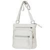 Fabram Women's Shoulder Bag, Lightweight, Adjustable Length, Simple and Compact (White)