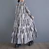 New Large Size Loose Thin Fashion Long-sleeved Printed Dresses